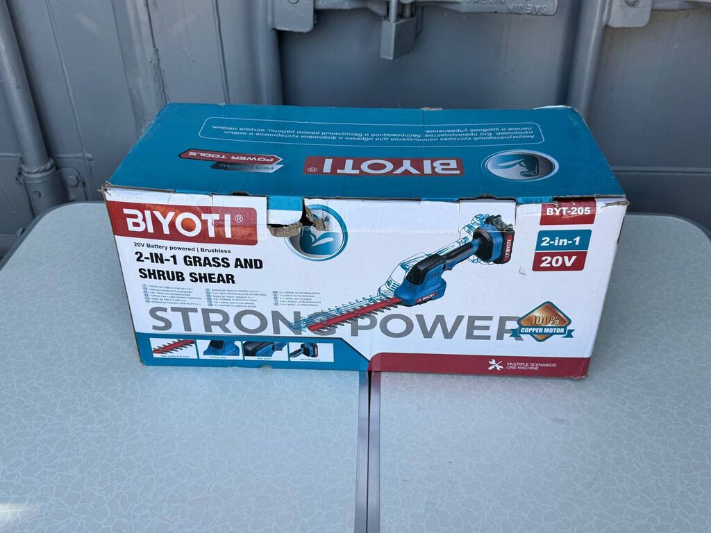 Аккумуляторные садовые ножницы/кусторез BIYOTI BYT‑205, 20V, 2‑в‑1: фото 2