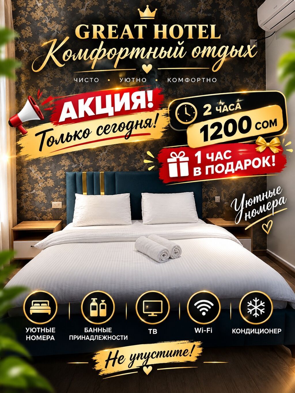 ✨ Чистые и уютные номера 🛏 Новые удобные кровати 📶 Wi-Fi 🚗 Парковка, фото 5