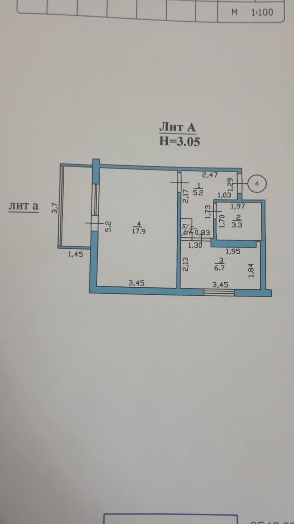 1 комната, 35 м², Аламедин-1 мкр 105 серия, 2 этаж, Старый ремонт: фото 6