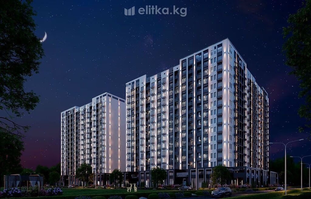 2 комнаты, 78 м², Асанбай мкр Элитка, 3 этаж, ПСО (под самоотделку): фото 2