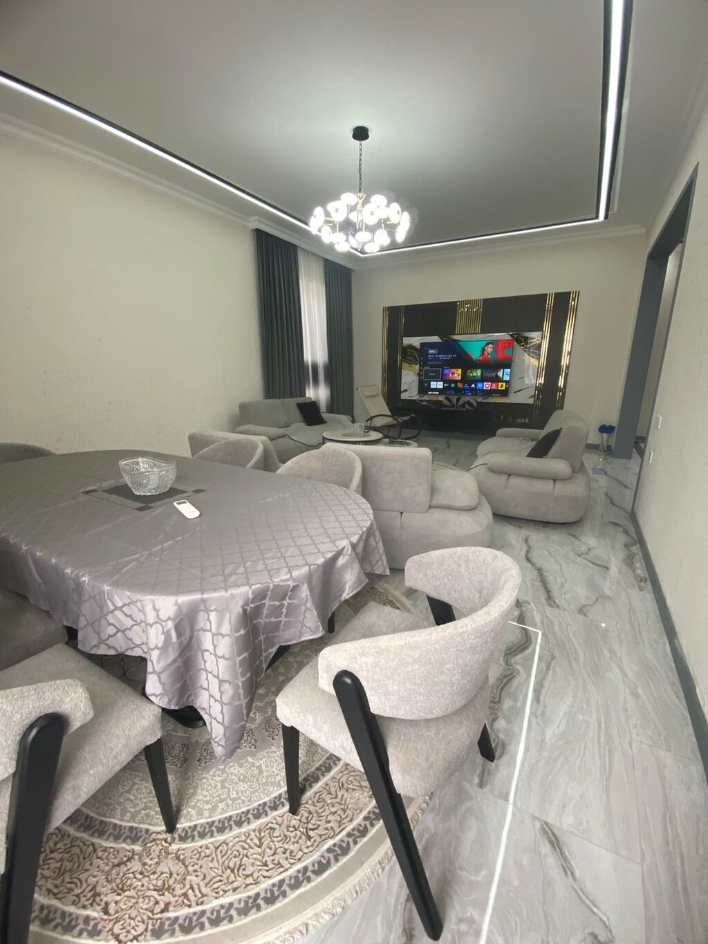 4 otaqlı, 124 kv. m, Yeni təmirli