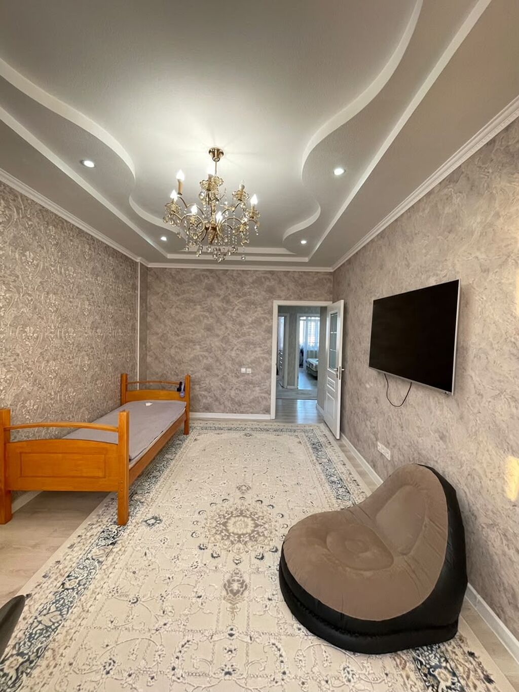 3 комнаты, 80 м², Асанбай мкр Элитка, 9 этаж, Свежий ремонт: фото 2