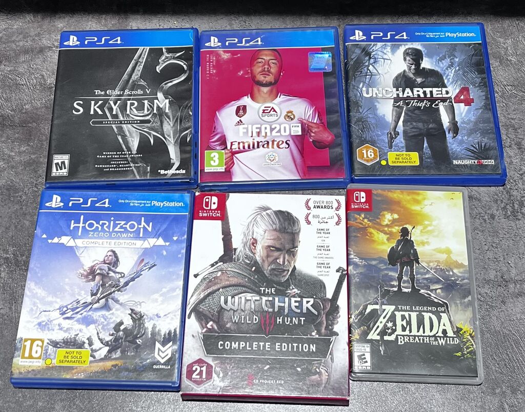 Скайрим:1500 Фифа:1500 Анчартед:1500(коробка нимножко: Договорная ▷ PS4  (Sony Playstation 4) | Бишкек | 94559839 ᐈ lalafo.kg