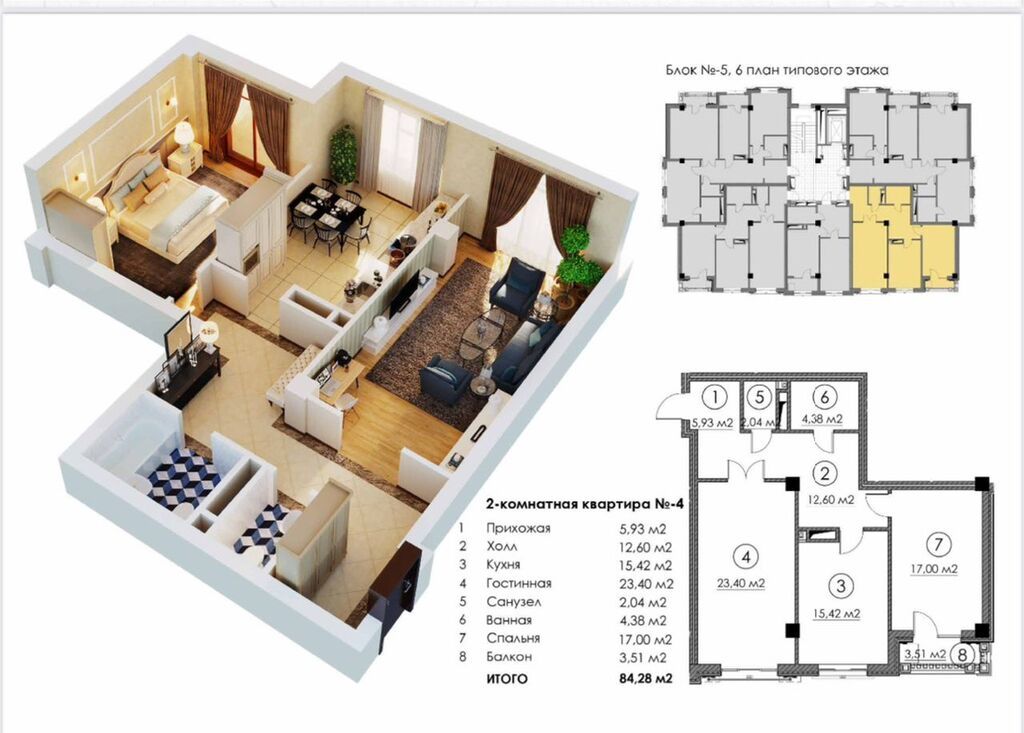 2 комнаты, 84 м², Асанбай мкр Элитка, 7 этаж, ПСО (под самоотделку): фото 2