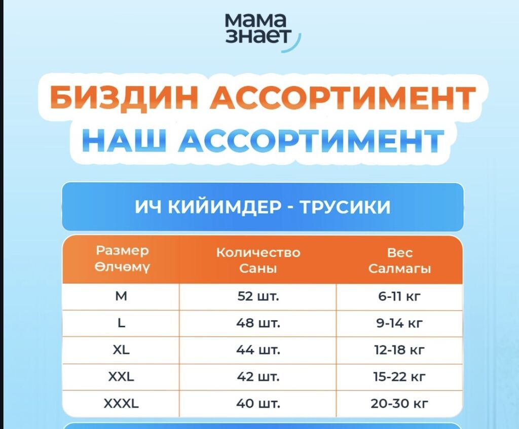 Подгузники и трусики «Мама знает» БЕСПЛАТНАЯ ДОСТАВКА Подгузники: -: фото 6