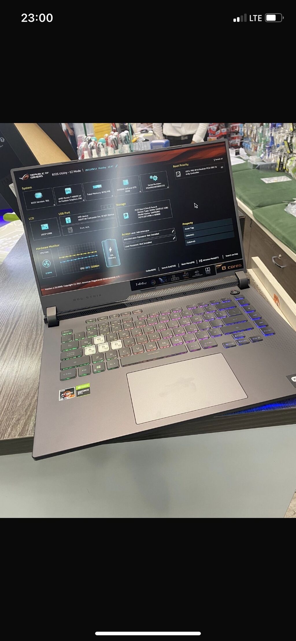 Продам игровой ноутбук Asus Rog strix: 40000 KGS Ноутбуки | Бишкек ...