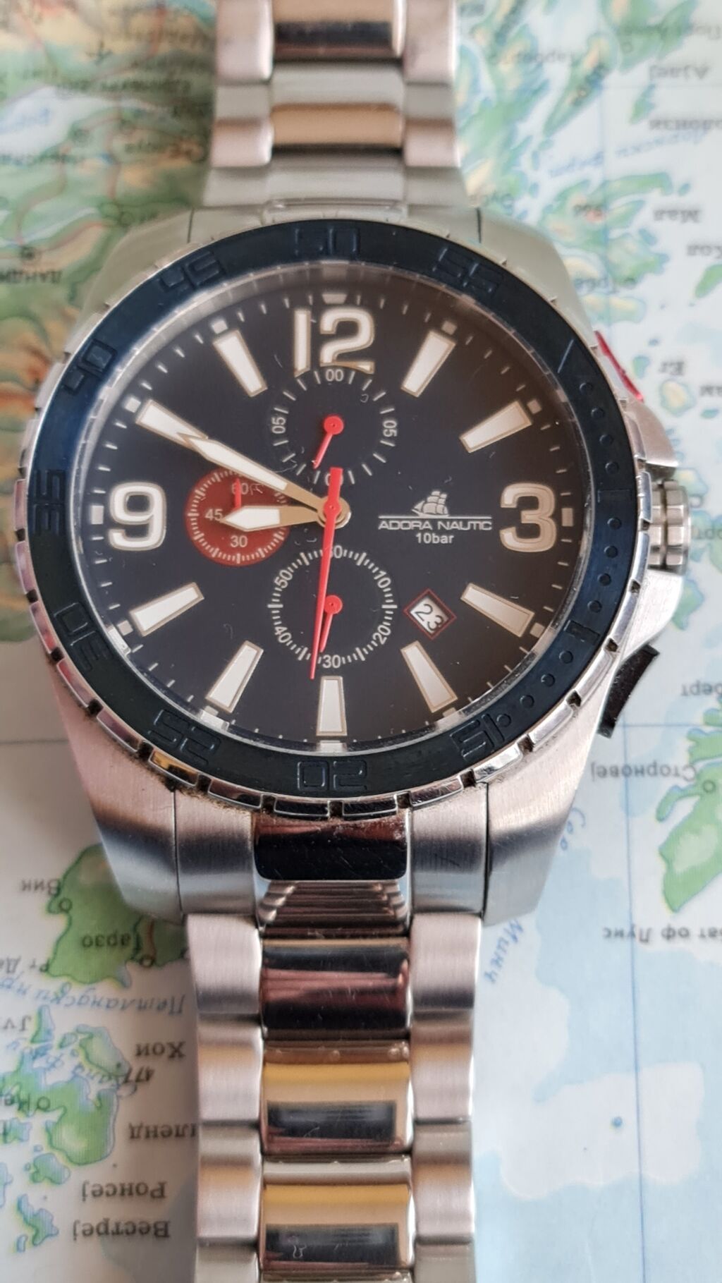 Ručni satovi: Muški ručni sat Adora Nautic 10 bar - Kućište i narukvica od