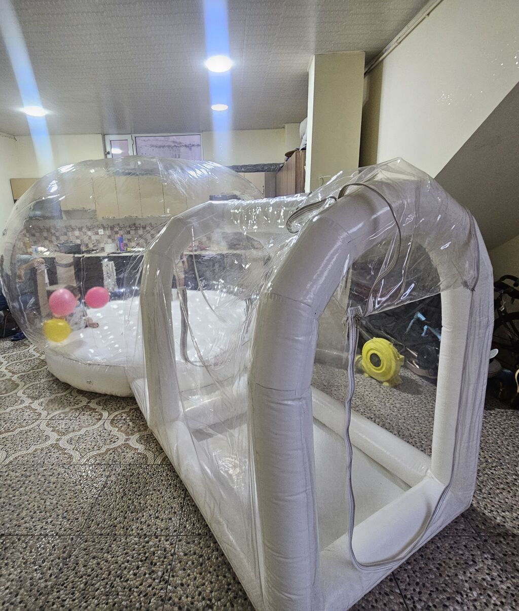 Şişmə şəffaf “balon otaq” – uşaqlar üçün təhlükəsiz oyun kubu Uşaqlar