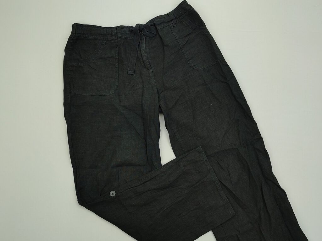 Spodnie: Spodnie XL (EU 42), stan - Idealny, wzór - Jednolity kolor, kolor - Czarny — 1