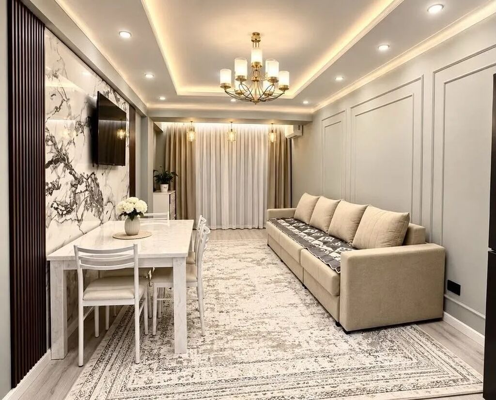 2 комнаты, 51 м², Верхний Джал Элитка, 3 этаж, Дизайнерский ремонт: фото 2