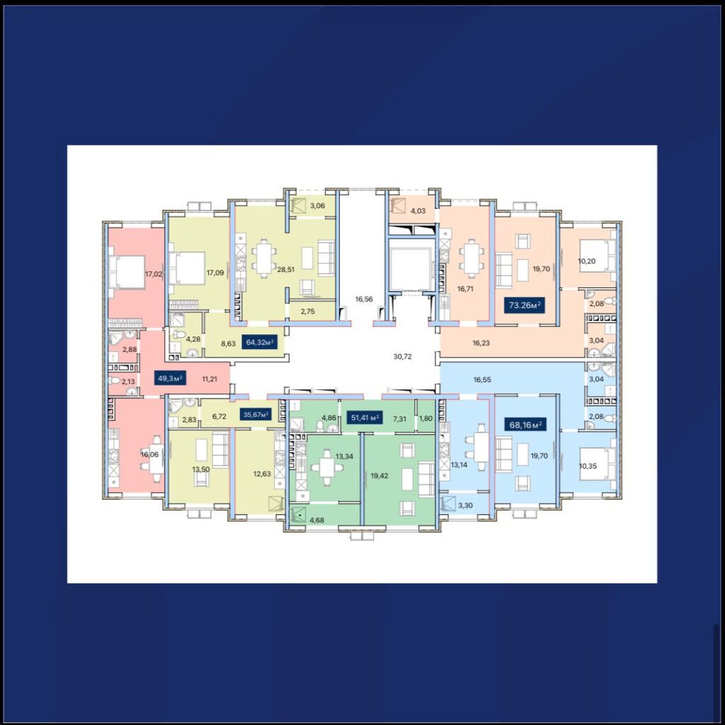 6 комнат, 49 м², Пригородное с. Элитка, 6 этаж, ПСО (под самоотделку): фото 7