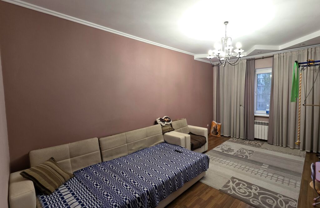 2 комнаты, 55 м², Аламедин-1 мкр 106 серия, 6 этаж, Евроремонт: фото 4