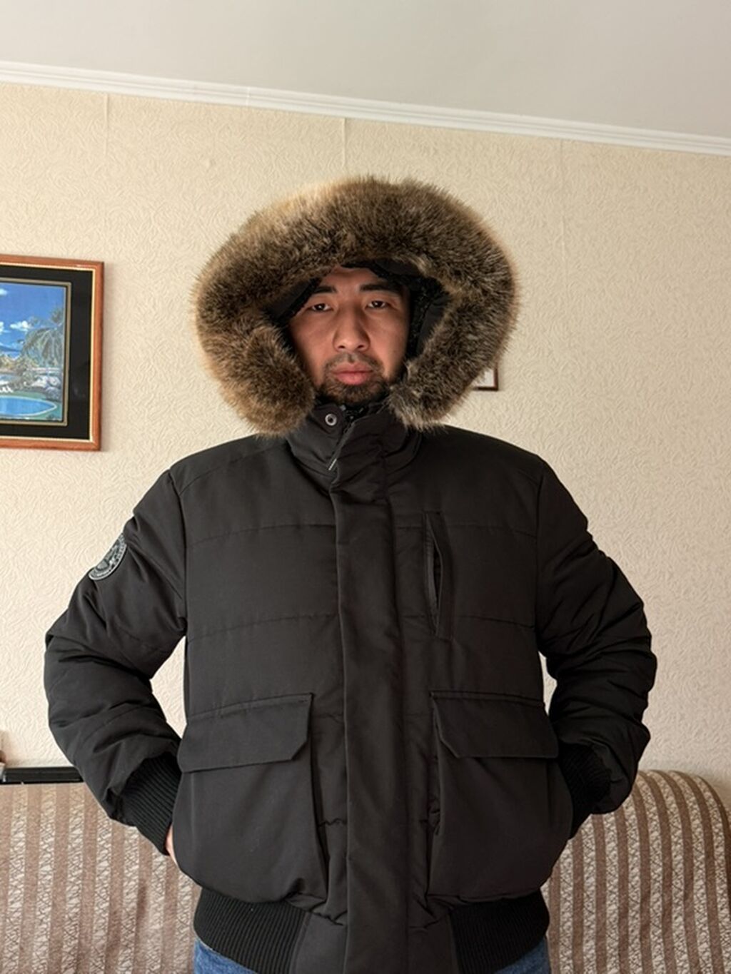 Мужская куртка, L, Superdry, Б/у, цвет - Черный, Самовывоз: фото 4