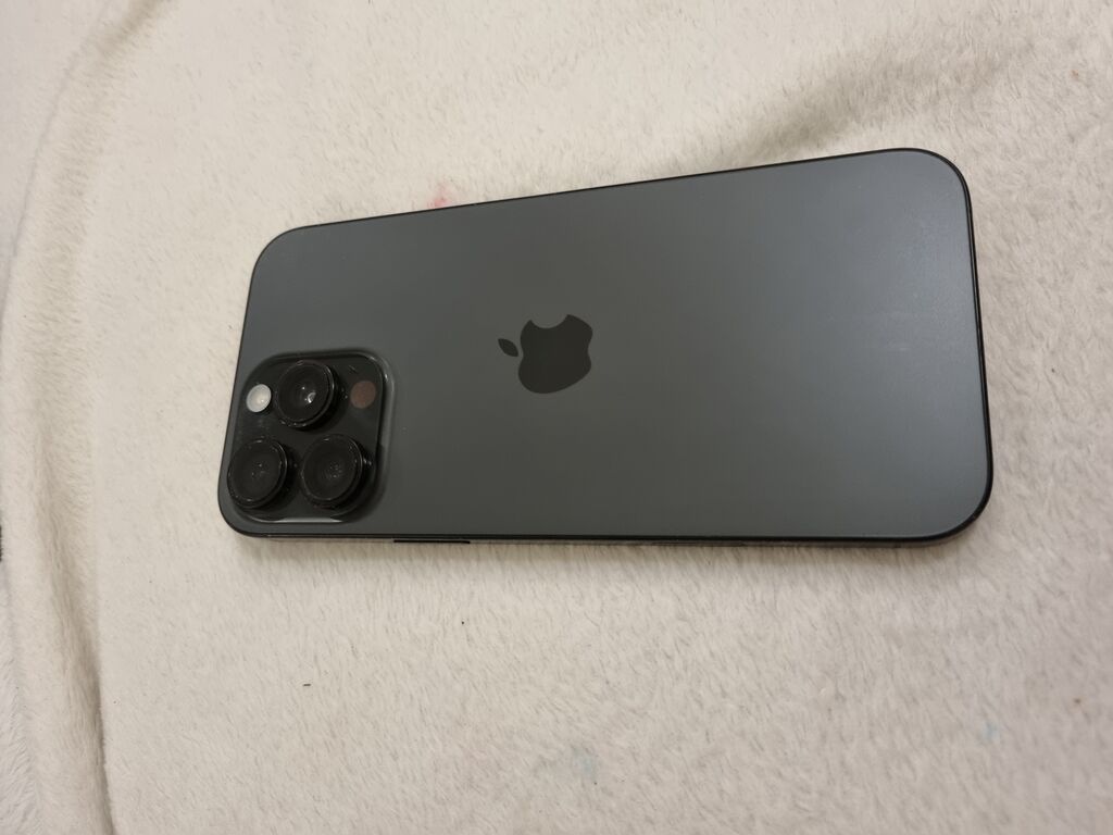 IPhone 16 Pro Max, Б/у, 256 ГБ, Black Titanium, Защитное стекло, Чехол, Кабель, 90 % — фото 1