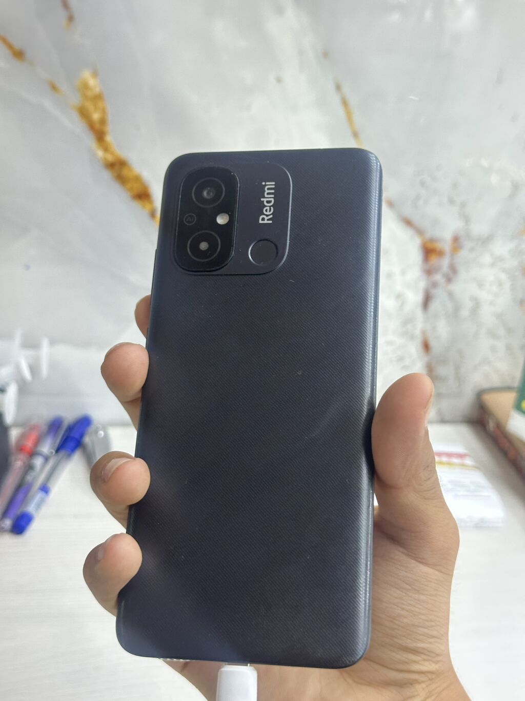 Redmi, Redmi 12C, Б/у, 128 ГБ, цвет - Черный, 2 SIM — фото 2