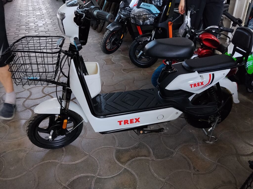 Электровелосипед/скутер TREX (белый) - Компактный городской: фото 2