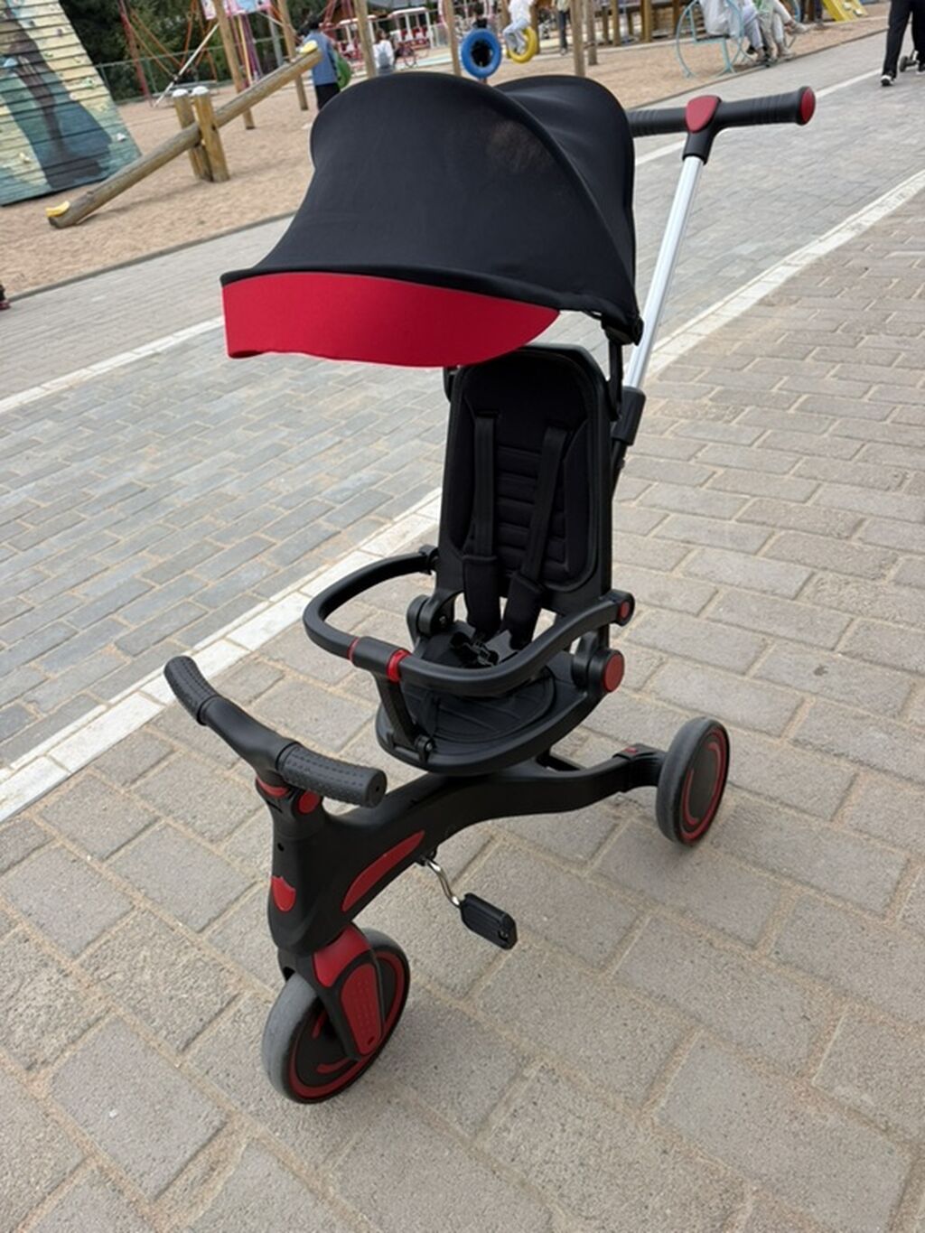 Детский трёхколёсный велосипед-трансформер 3 в 1 с родительской ручкой: фото 2
