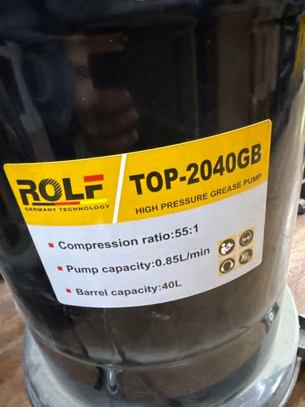 Пневматический насос для смазки ROLF TOP-2040GB (High Pressure Grease: фото 3