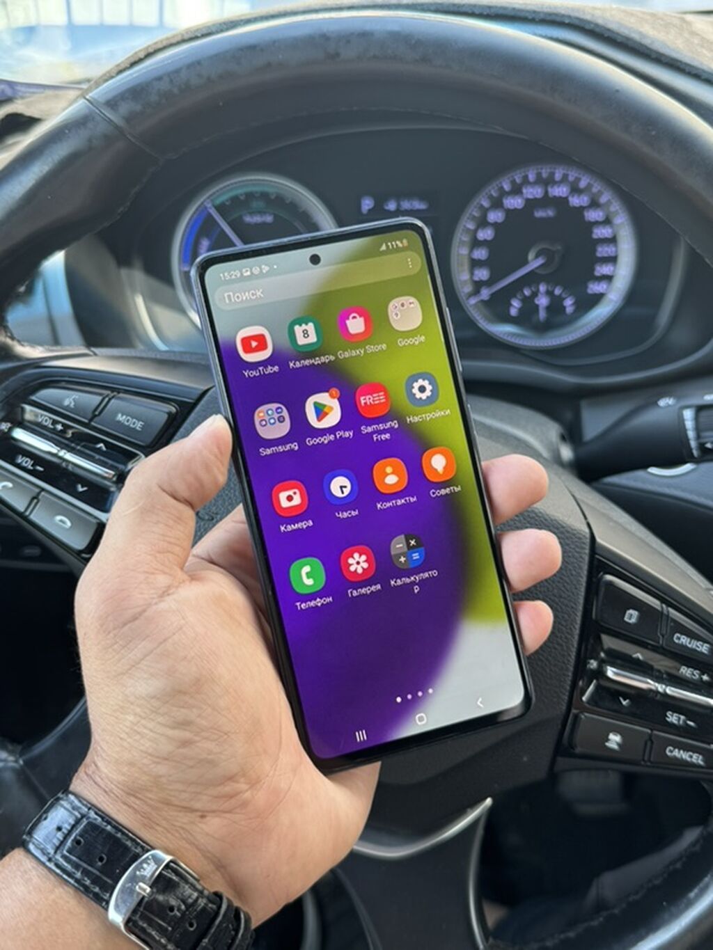 Samsung Galaxy A52, Б/у, 128 ГБ, цвет - Фиолетовый, 2 SIM — фото 2