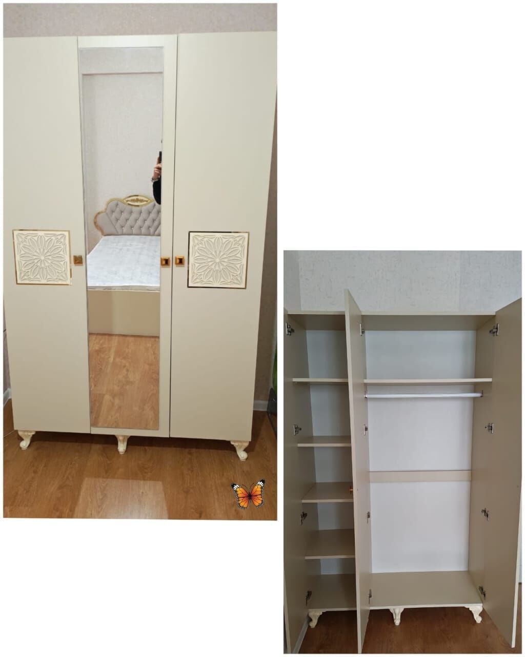 Dolab – 160₼ - Ölçü: eni 120 sm, hündürlüyü 2 m - Rəng: krem - 3