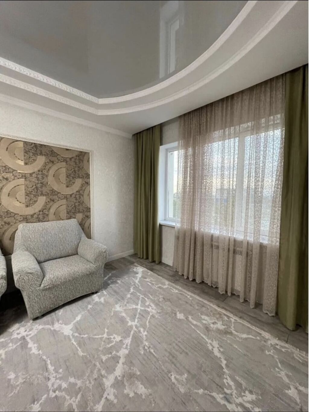 2 комнаты, Ала-Арча ТРЦ Семейным, от 1 года, С мебелью полностью: фото 3