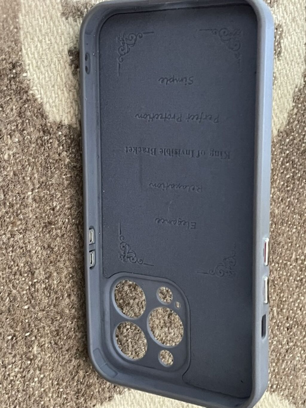 Силиконовый чехол для смартфона с подставкой-ремешком, серый: фото 2