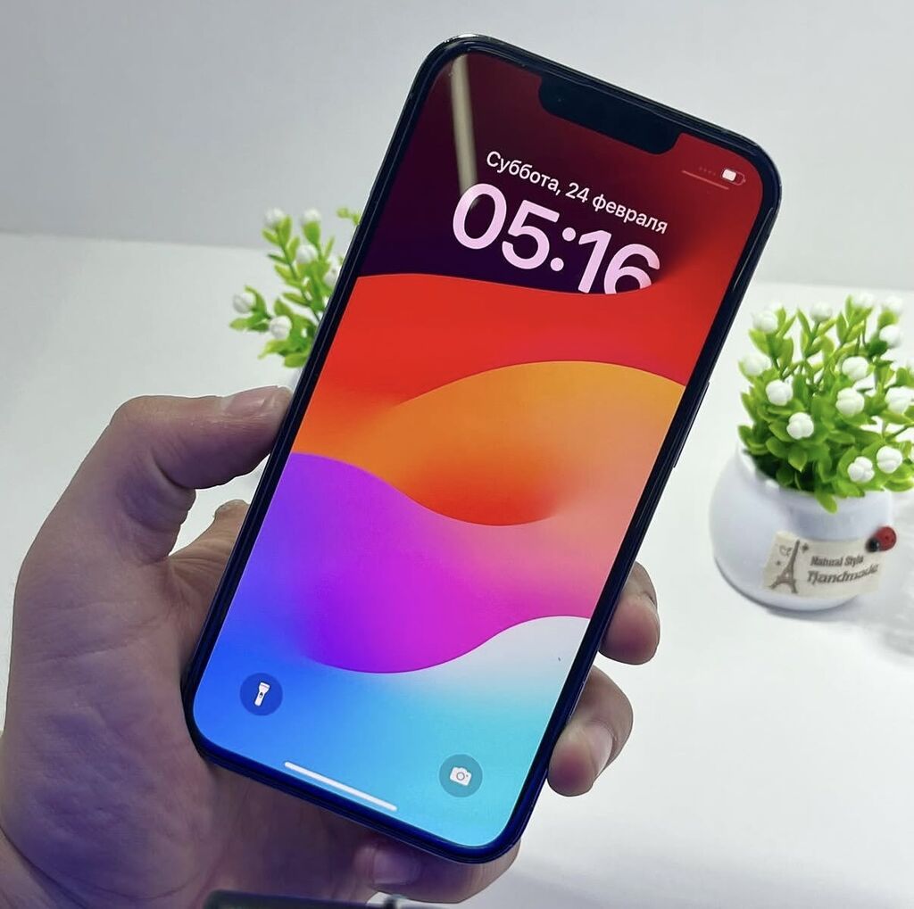 IPhone 13 Pro, Б/у, 512 ГБ, Pacific Blue, Чехол, 93 %: фото 3