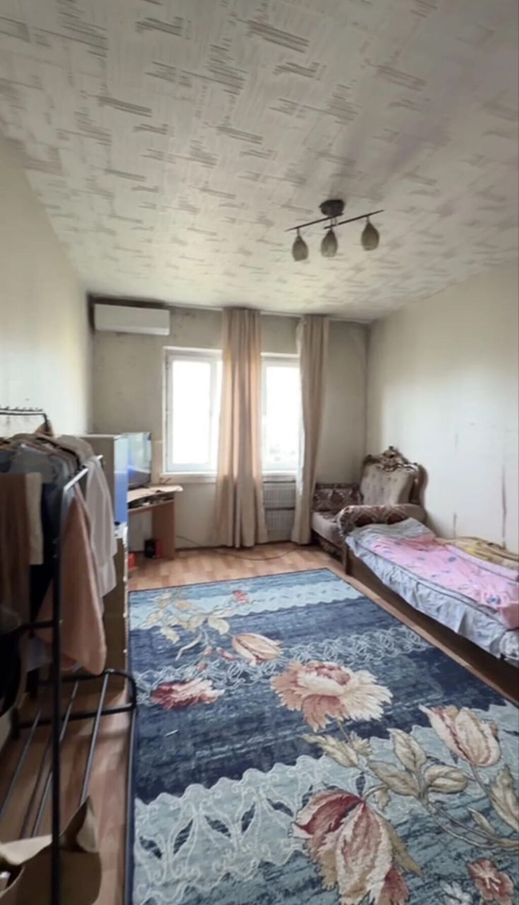 2 комнаты, 50 м², Аламедин-1 мкр 105 серия, 5 этаж, Старый ремонт: фото 1