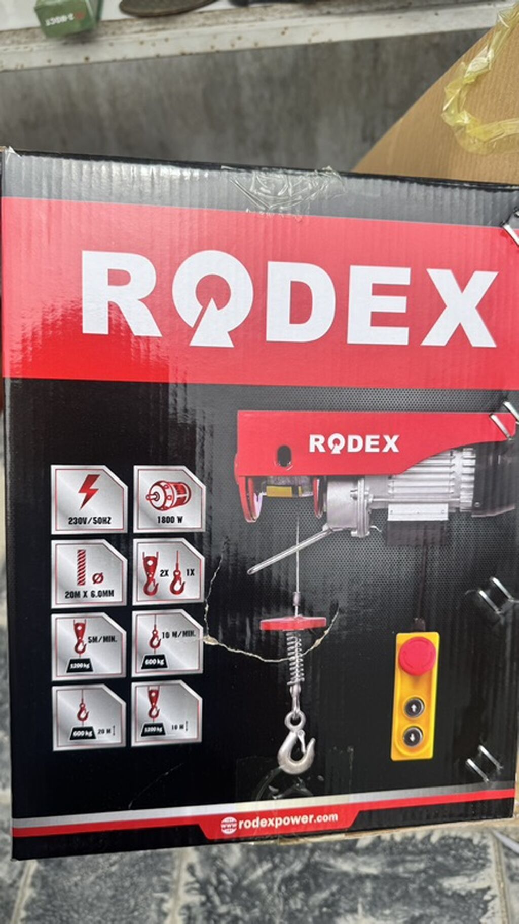 Электрический тельфер (электрическая лебедка) RODEX RDX490 Основные: фото 2