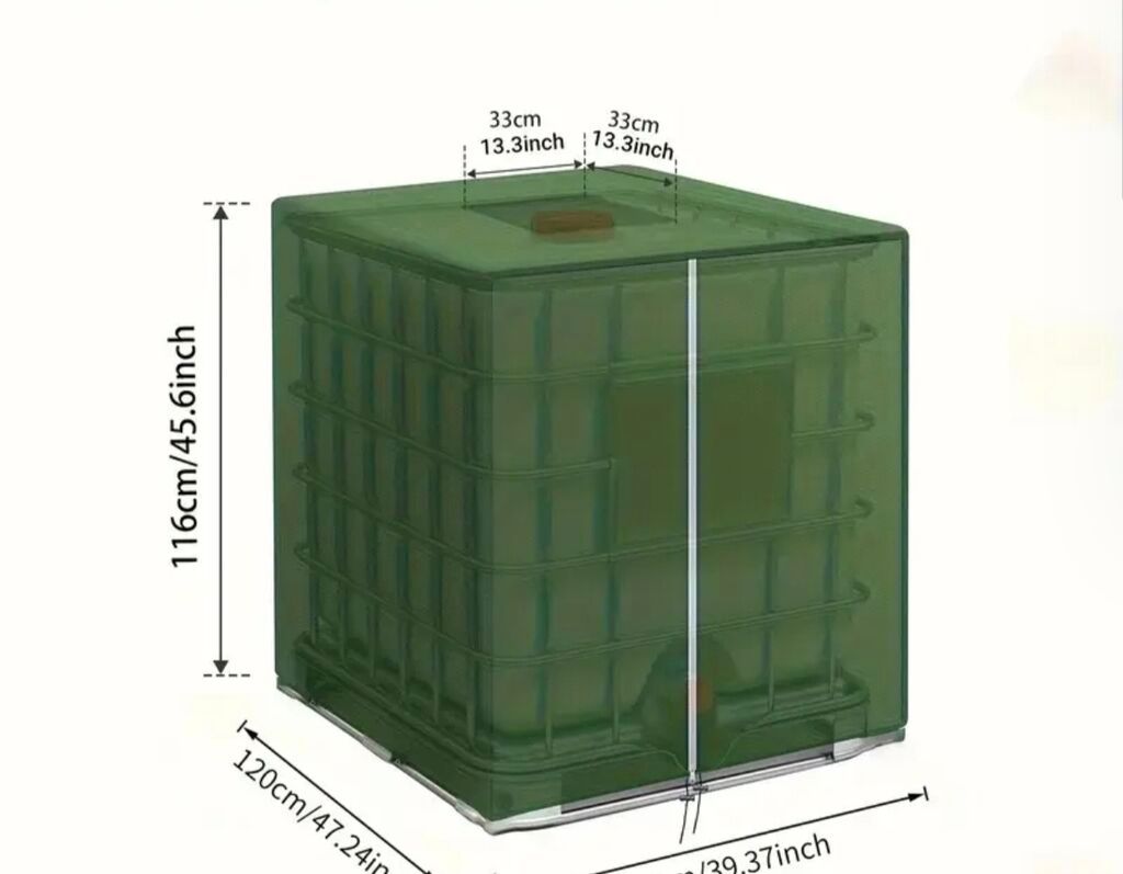 Rezervoari i burad: Zaštitna navlaka za IBC kontejner (1000 L) - Dimenzije navlake: oko