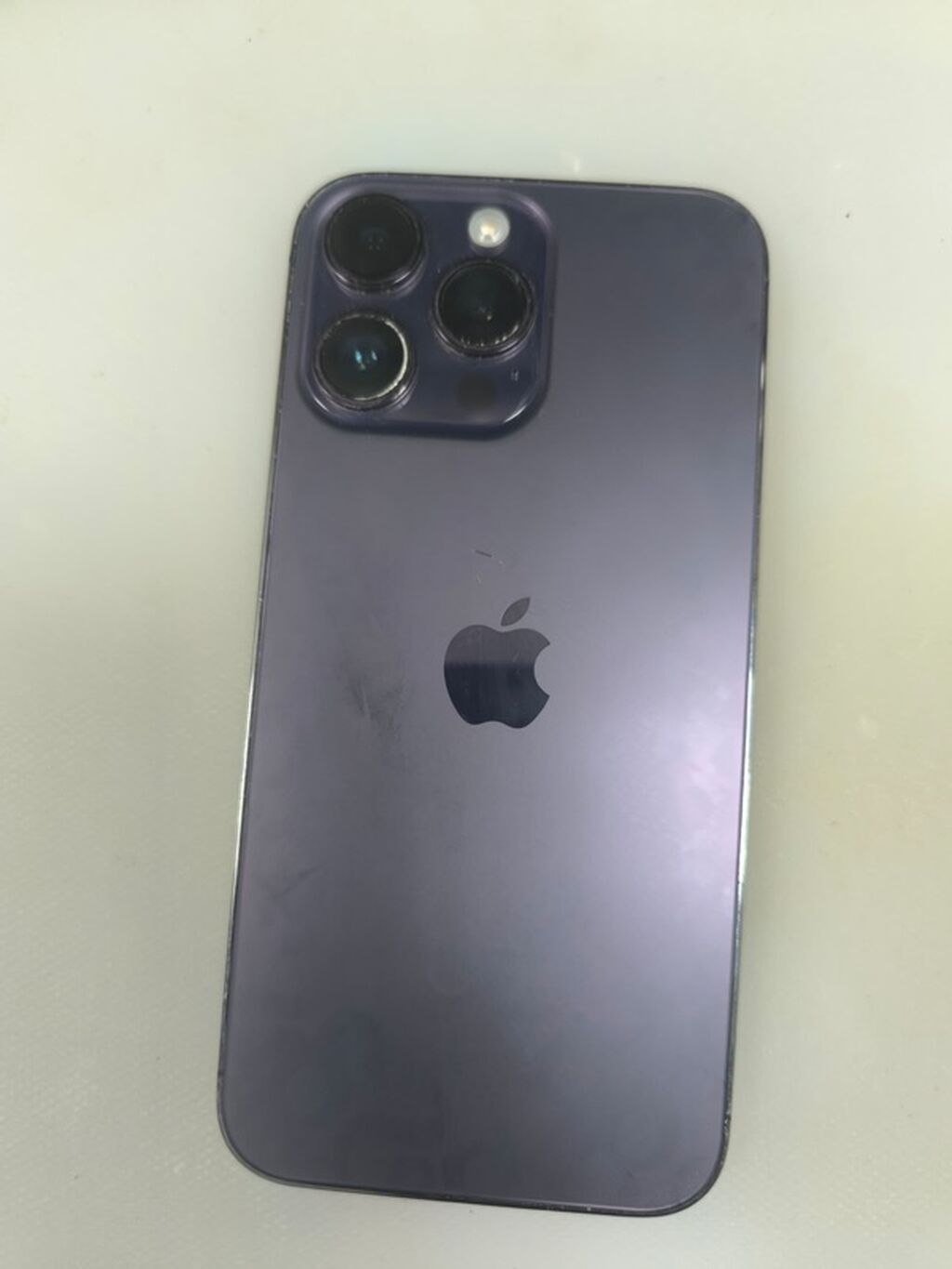 IPhone 14 Pro Max, Б/у, 128 ГБ, Deep Purple, Наушники, Зарядное устройство, Защитное стекло, 85 %: фото 2