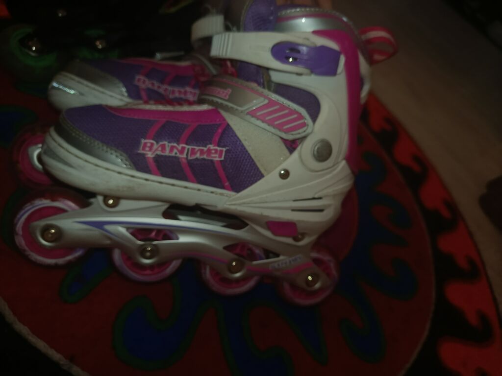 Детские роликовые коньки Banwei, раздвижные. размер 35-38 - Тип — фото 4