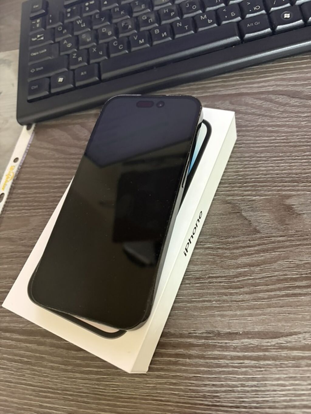 IPhone 14 Pro, Б/у, 128 ГБ, Черный, Коробка, 80 %: фото 2