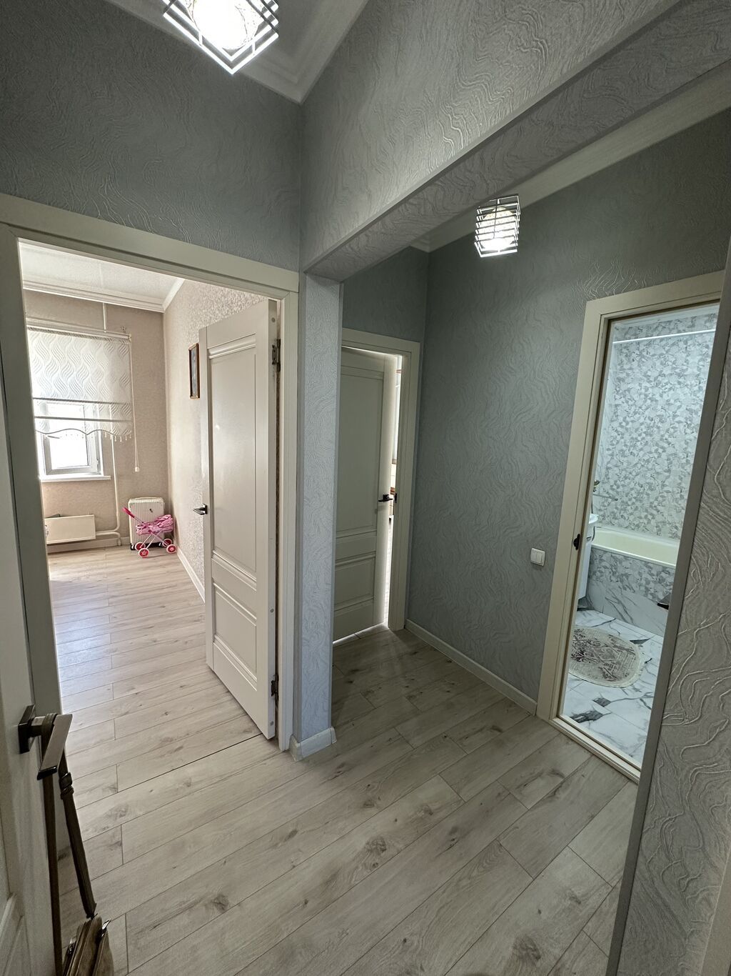 3 комнаты, 80 м², Тунгуч мкр 106 серия, 6 этаж, Евроремонт: фото 3