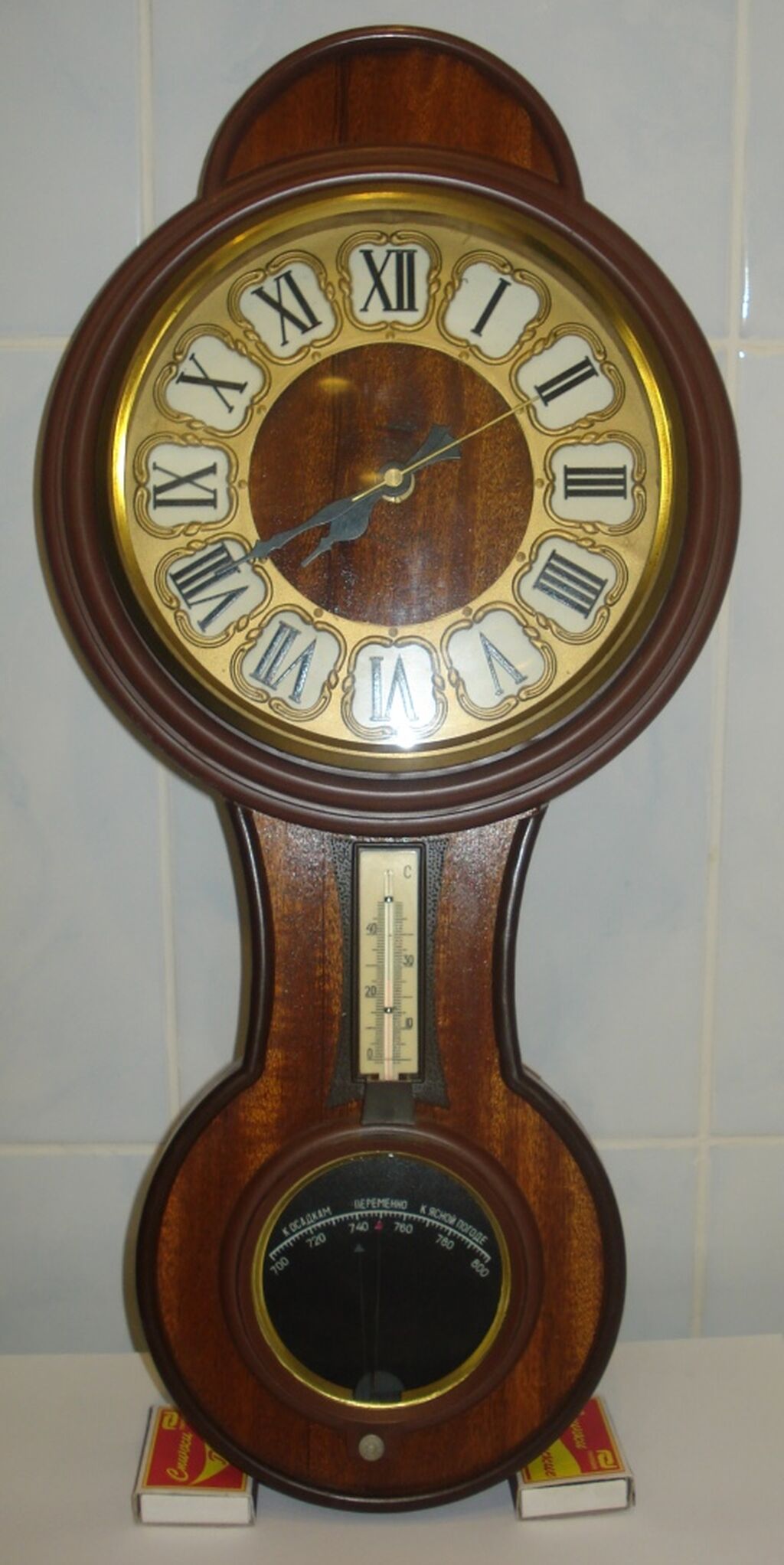 Часы Маяк с барометром и термометром СССР