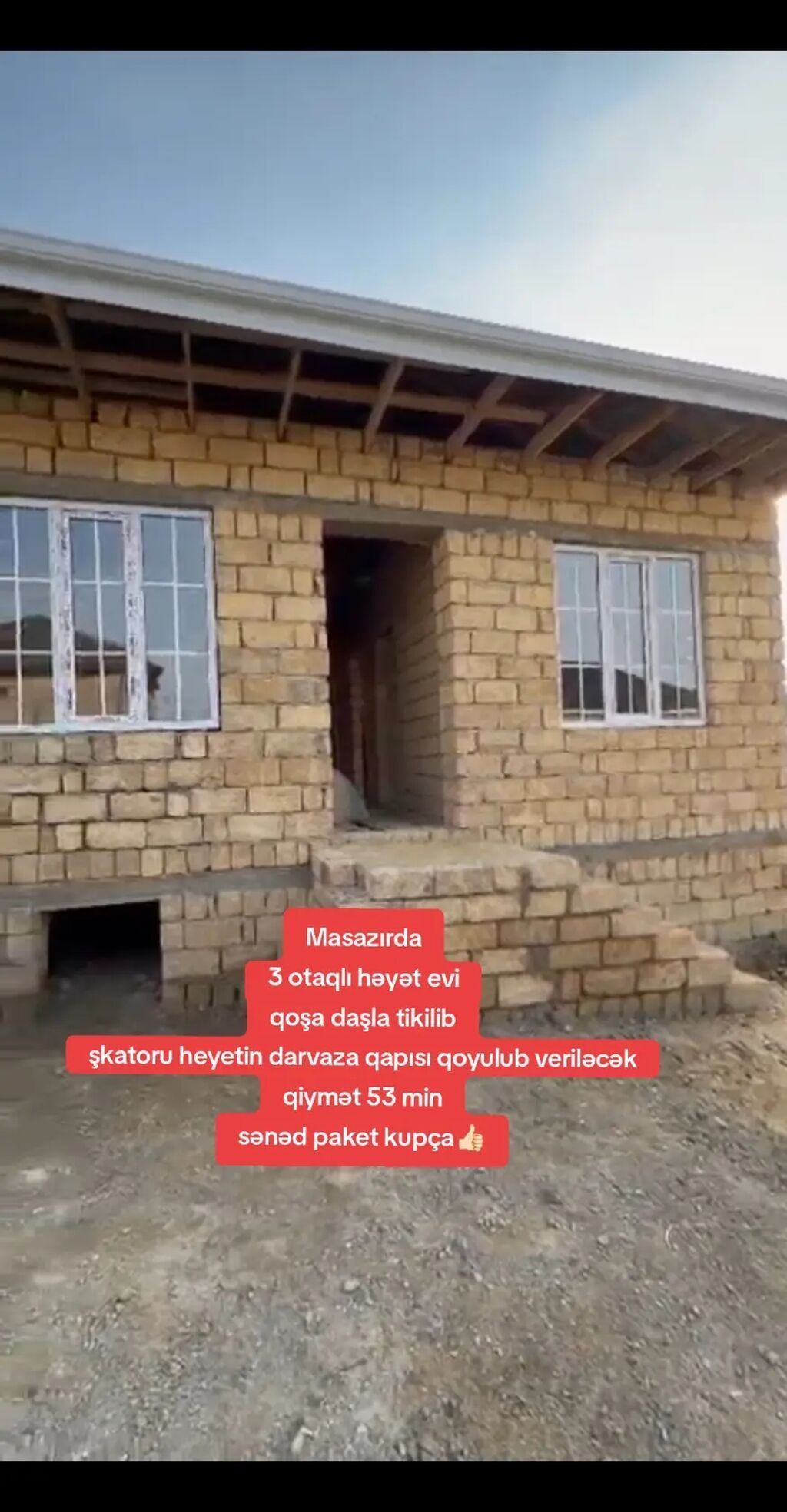 3 otaqlı həyət evi satılır, Masazır, Abşeron