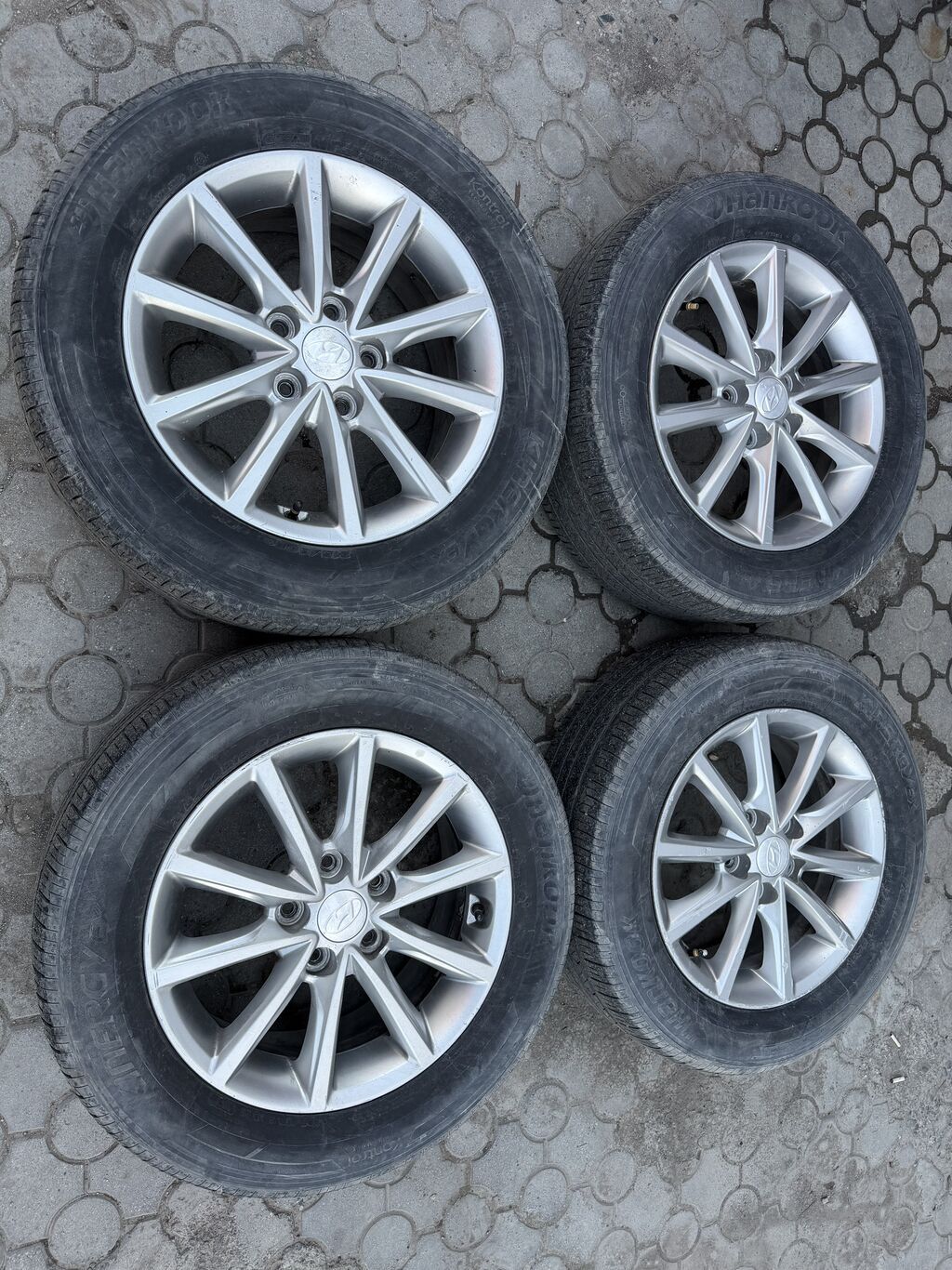 Колеса в сборе 215 / 60 / R 16, Лето, Б/у, Комплект, Легковые, Литые, отверстий - 5 — фото 1