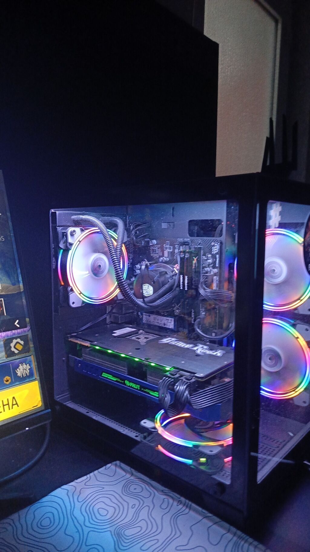 Игровой/рабочий ПК с подсветкой RGB монитор с кронштейном 240гц: фото 2