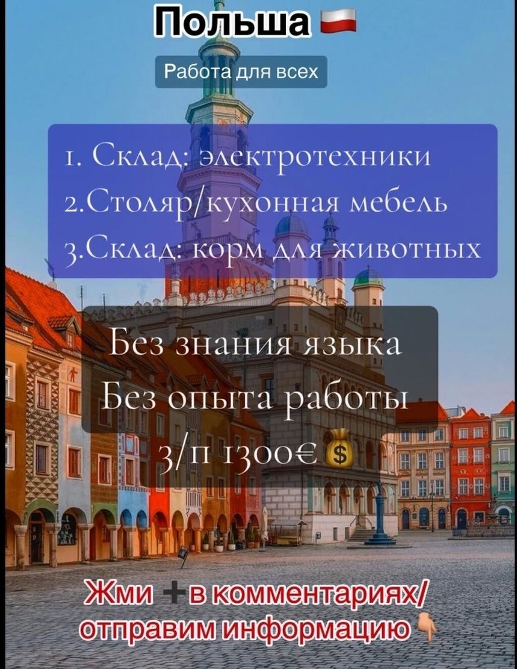 Другие специальности: Работа - Польша, Без опыта, Мед. страхование