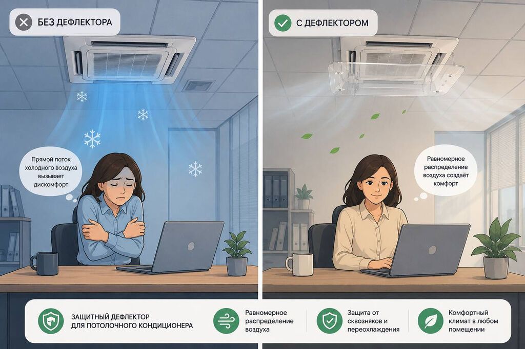 Дефлектор для потолочного кондиционера Назначение: - Перенаправляет и: фото 2