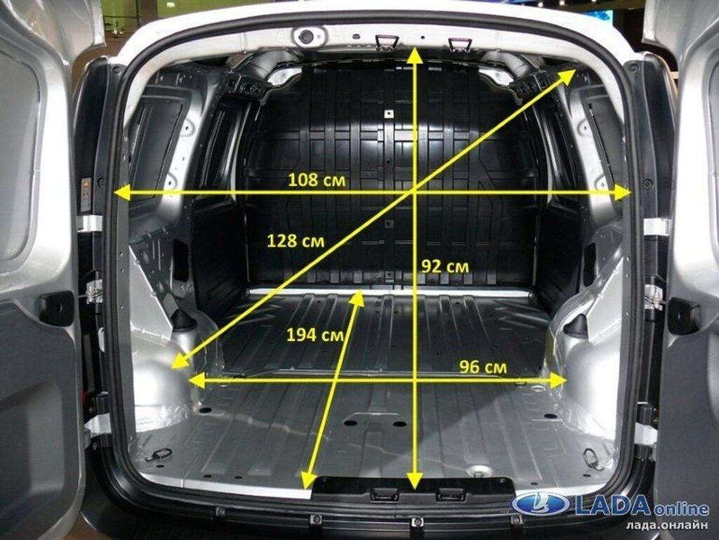 Ларгус фургон размеры грузового отсека