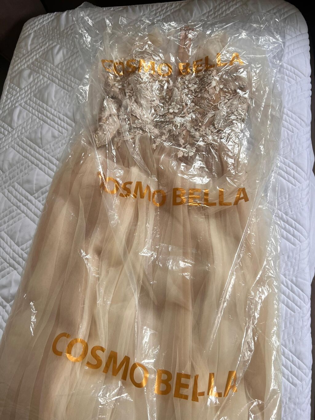 Праздничное платье COSMO BELLA в нюдовом оттенке — фото 3