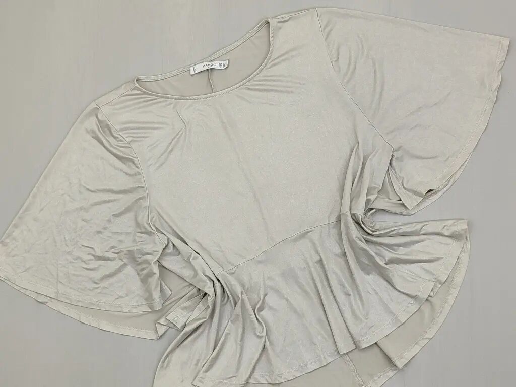 Koszule i bluzki: Bluzka Mango, S (EU 36), stan - Dobry, wzór - Jednolity kolor, kolor - Szary — 1
