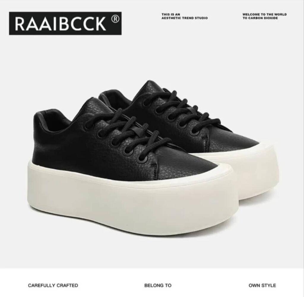 Кеды RAAIBCCK на высокой платформе - Цвет: верх — черный, подошва —: фото 2