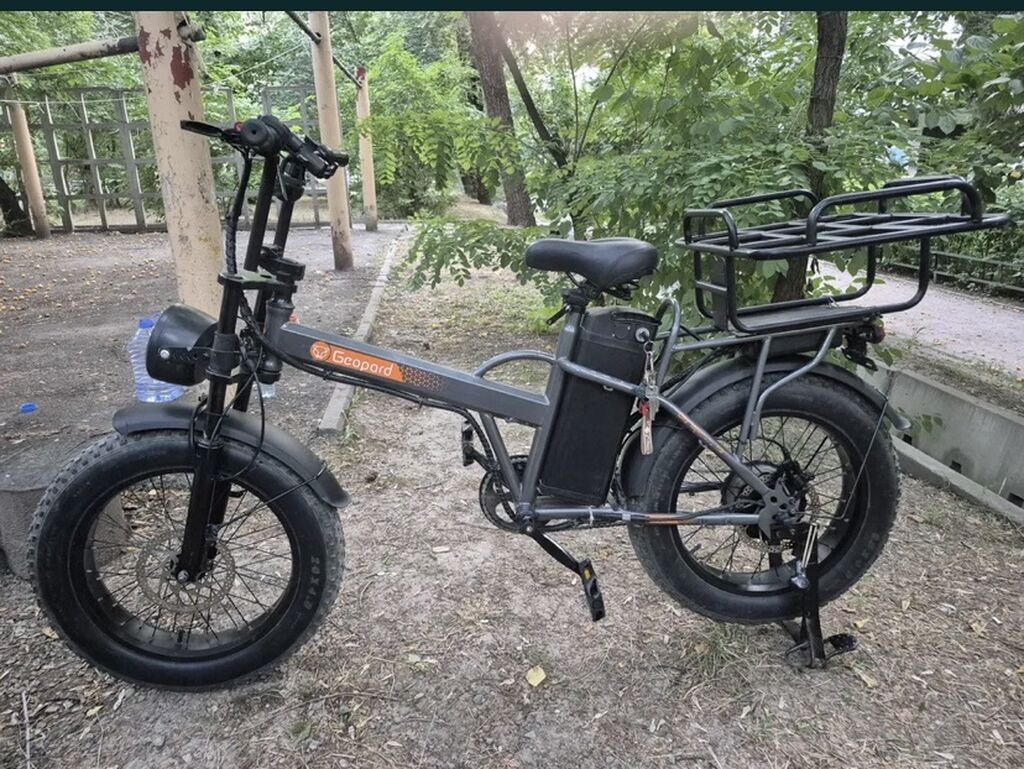 Электровелосипед Geopard Fat Bike с задним грузовым багажником Оля б — фото 1