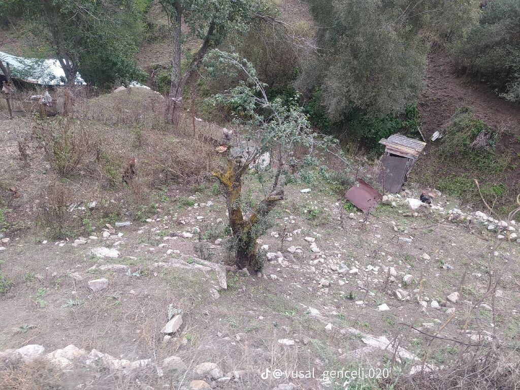 Dawkesende narzana yaxin 11 sotda ev satilir elave 2 sotda ekin sahesi