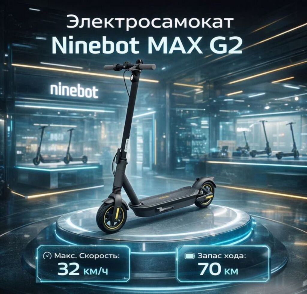 Электросамокат, Ninebot, Новый, Самовывоз, Платная доставка — фото 1