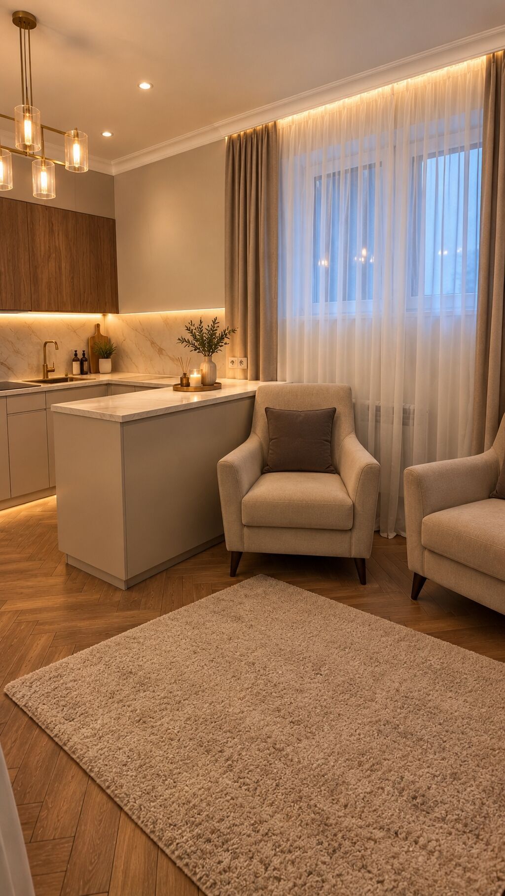 2 комнаты, 55 м², Азия Молл Индивидуалка, 1 этаж, Дизайнерский ремонт