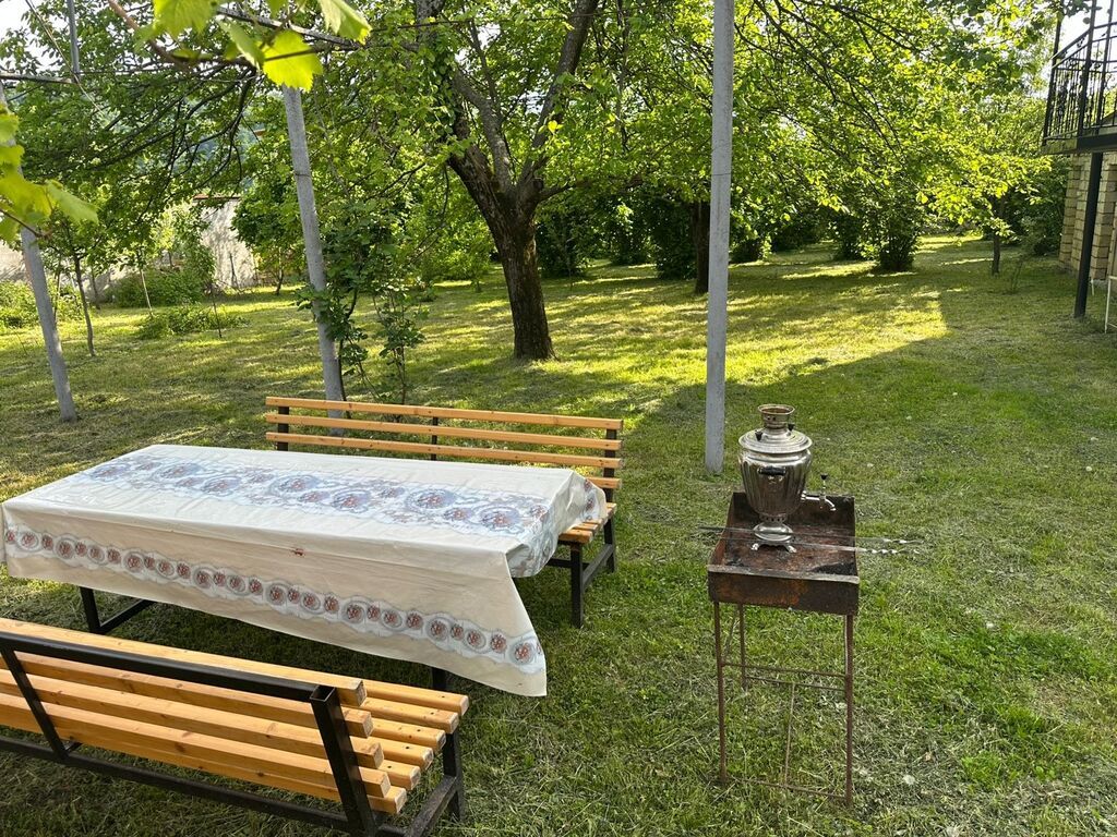 Meyvə ağacları ilə zəngin geniş həyəti olan iki mərtəbəli fərdi