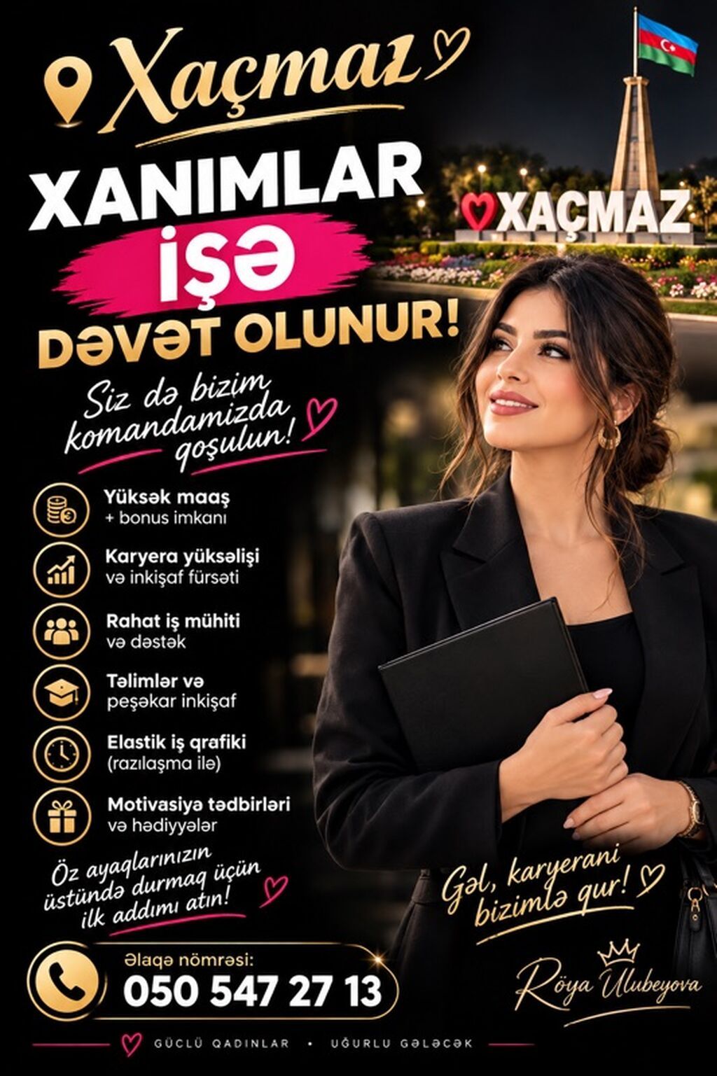 Xaçmazda xanımlar üçün iş imkanları Komandamıza qoşulmaq istəyən